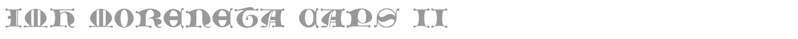 JMH Moreneta Caps II font preview